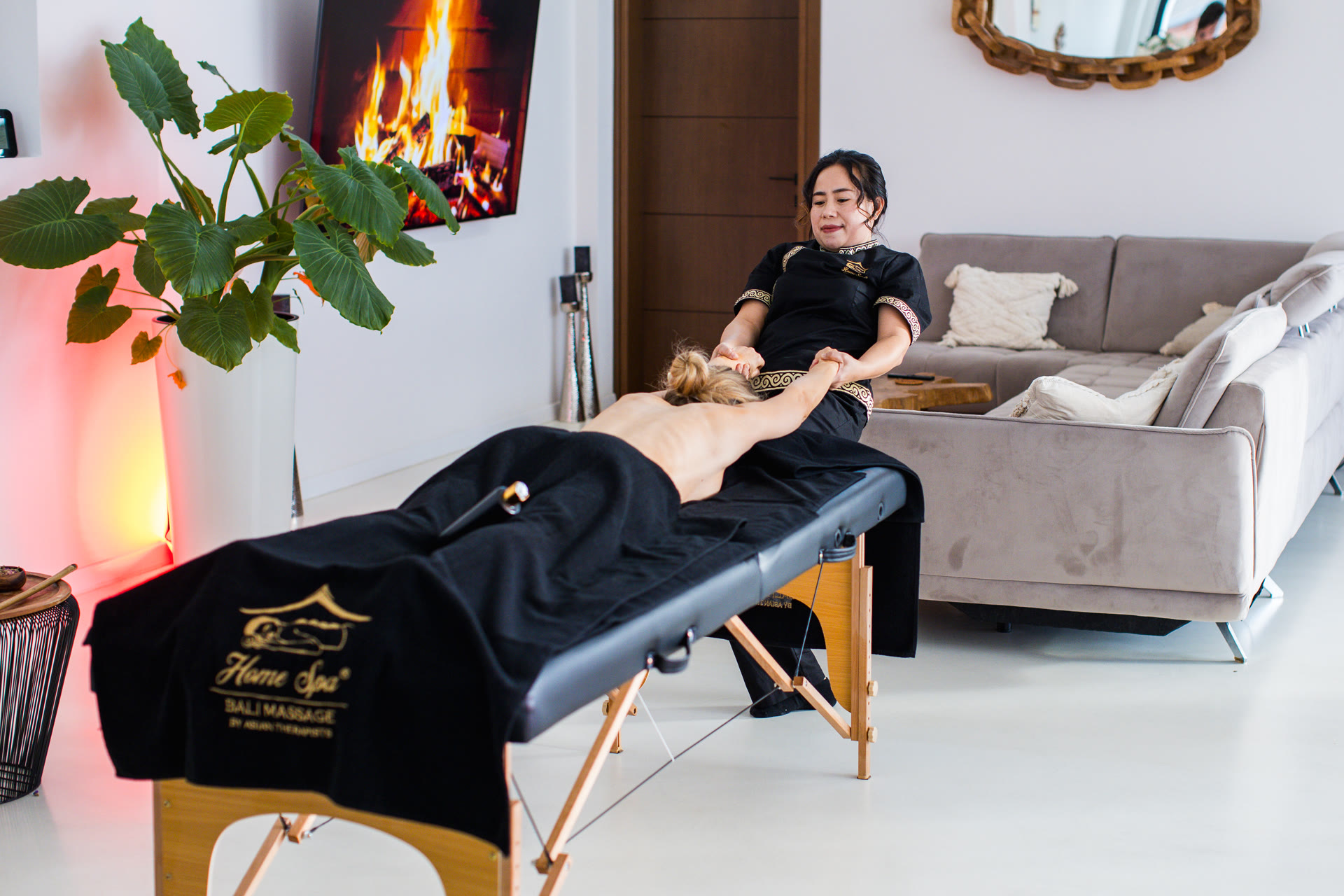 Home massage session